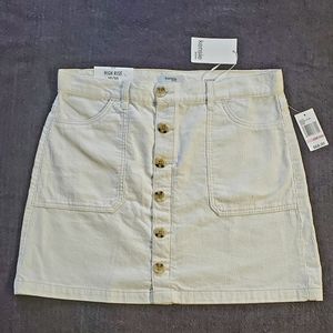 NWT- Kensie Jeans Button Down Mini Skirt, 10